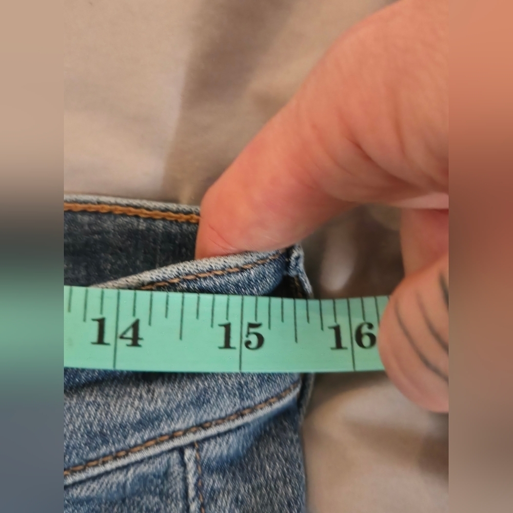 VINTAGE!! 7 For All Mankind | Blue 'Sloane'  Skinny Cargo Jeans, Waist 14" - Picture 7 of 9